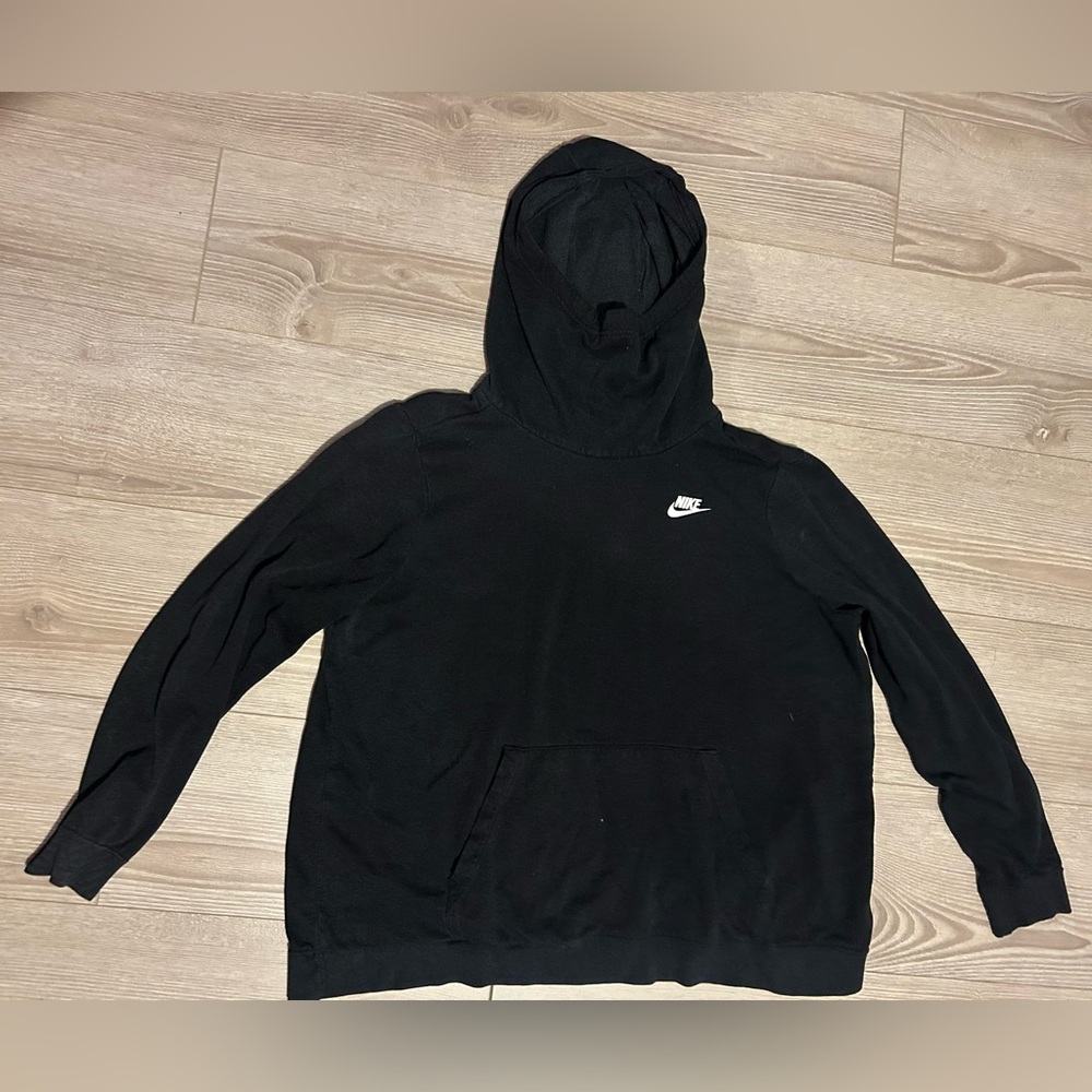 black nike turtleneck hoodie